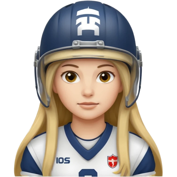 Long Haired Football Players, Female player emoji