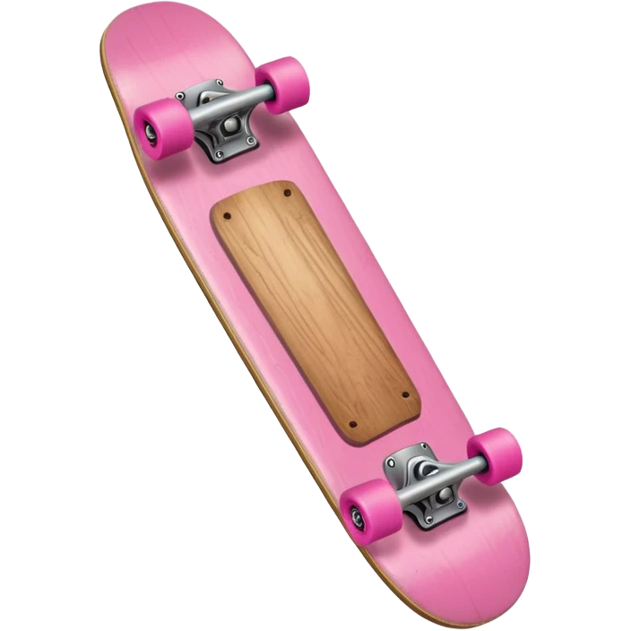 Skate board, pink emoji