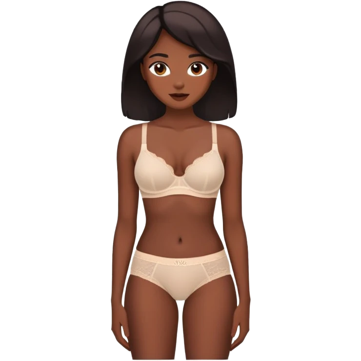 dark beauty in underwear emoji