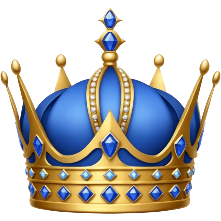 crown blue emoji