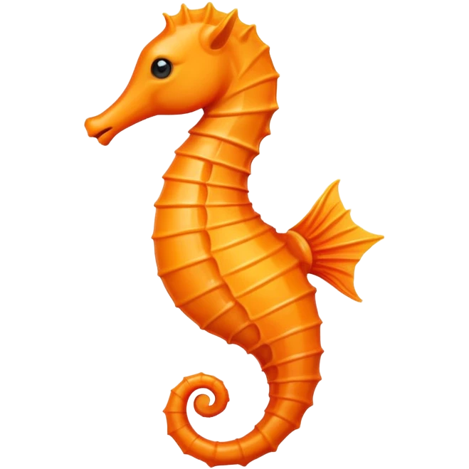 An orange seahorse emoji