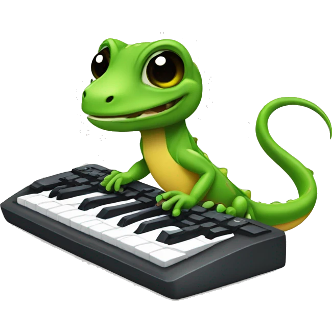 gecko with keyboard and mouse emoji