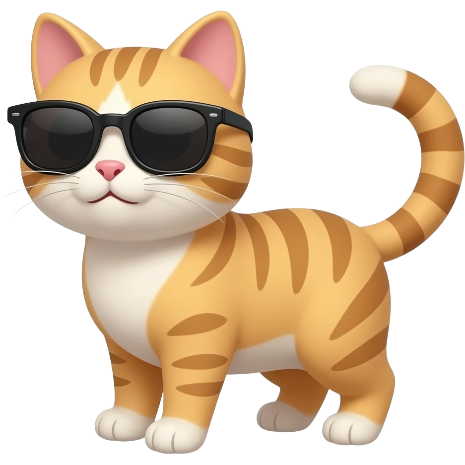 Cat wearing sunglasses emoji