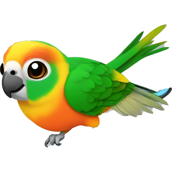 Conure skiing  emoji
