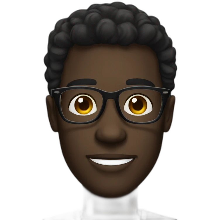 use my picture and create an emoji I'm a dark skinned guy who wears glasses emoji