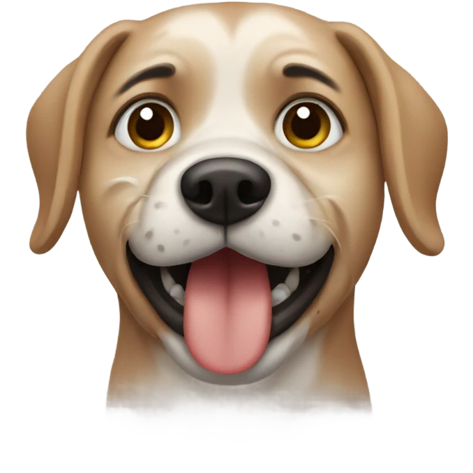 Crying dog emoji