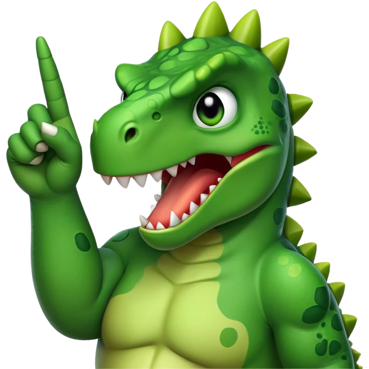 dinosaur sticking out the middle finger  emoji