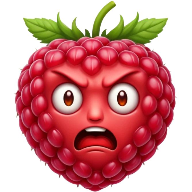 angry raspberry emoji