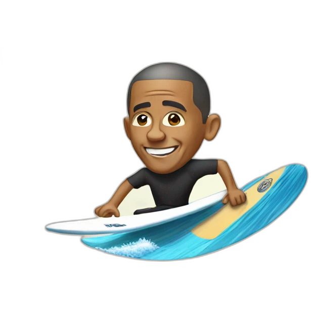 Obama-surfing emoji