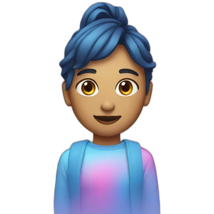 Pink to blue gradient emoji