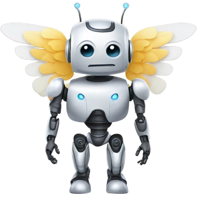 cute robot with wings emoji
