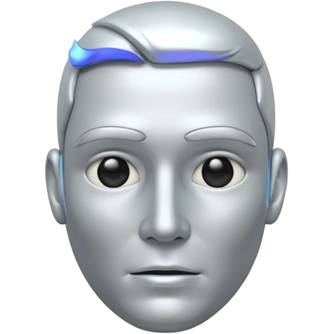 silver man face emoji