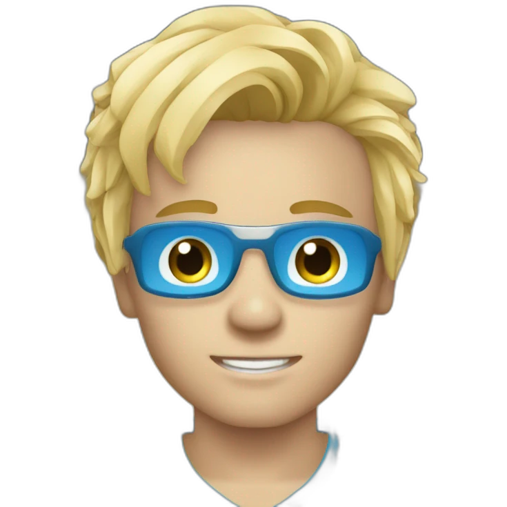 Garçon blond a l'Olympique de Marseille emoji