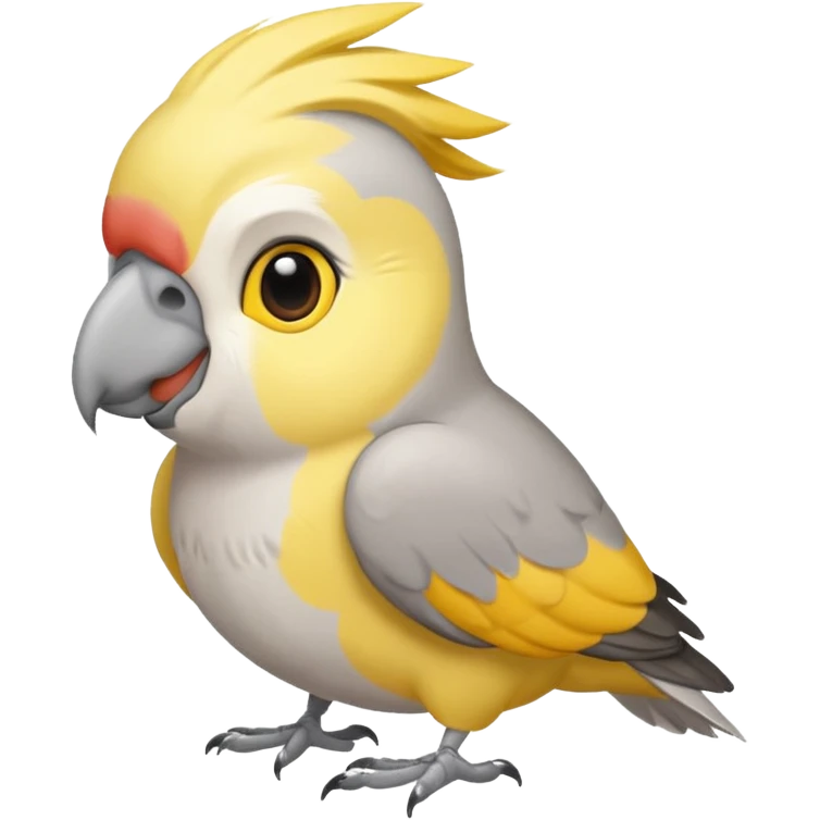 cockatiel bird in love emoji