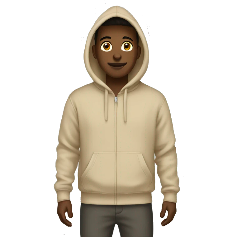 Beige Hoodie for Winter emoji