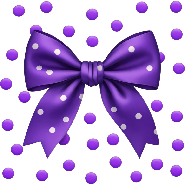 Black bow with purple polka dots emoji
