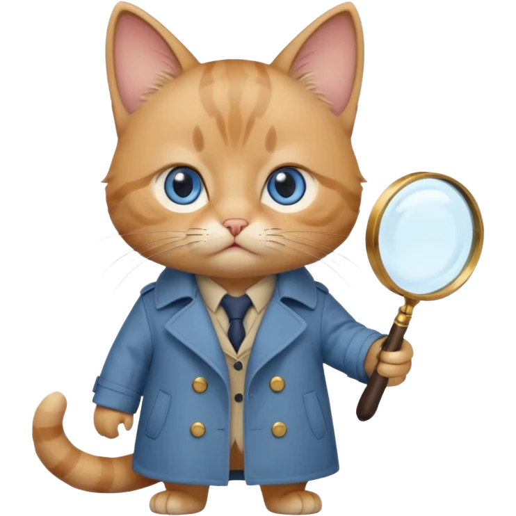 cat baby detective emoji