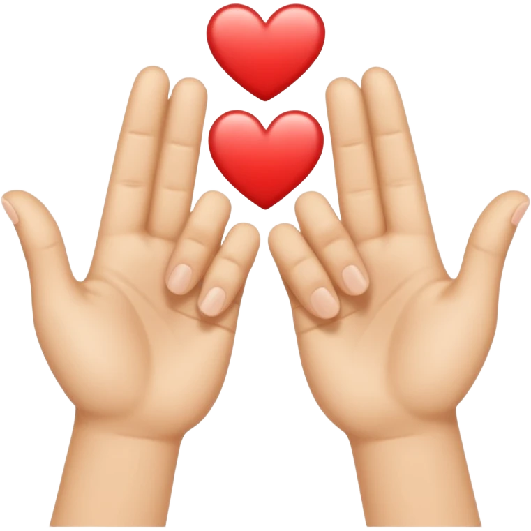 Hand hearts Symbol emoji