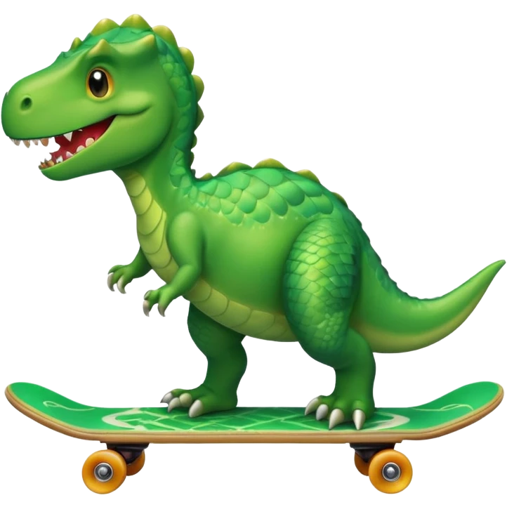 Dino on skateboard  emoji