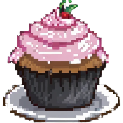 cupcake with pink icing emoji