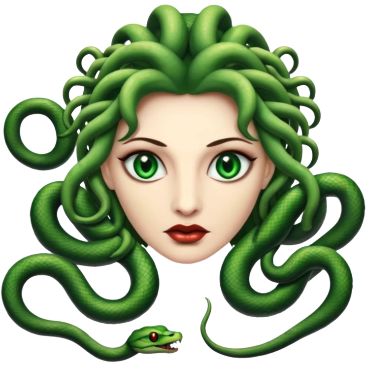 Medusa looking evil emoji
