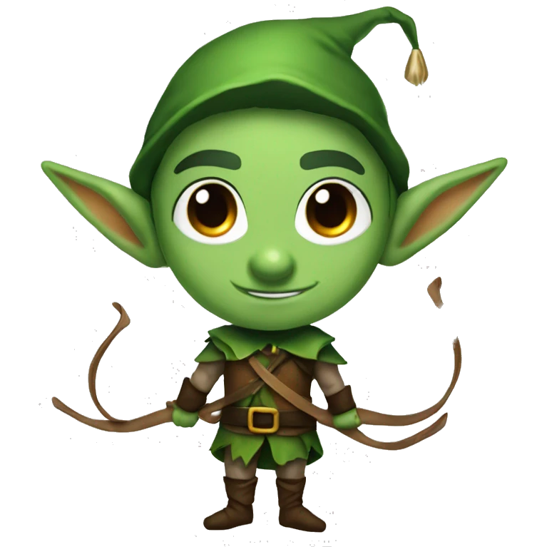 rogue male elf with bow emoji
