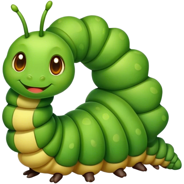 spring cute caterpillar emoji