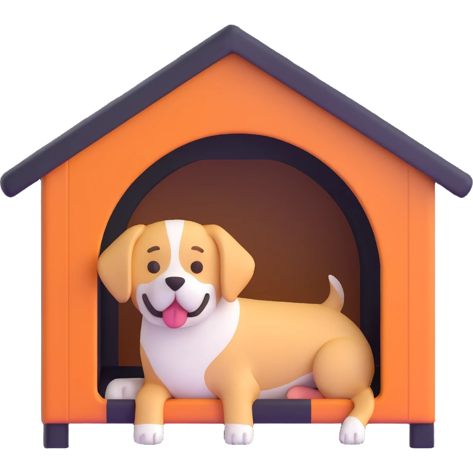 pet house, dog kennel emoji