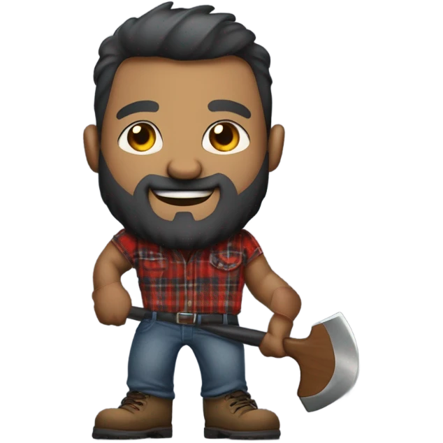 gay butch lumberjack emoji
