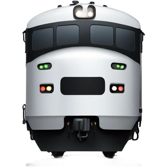 A electric locomotive (With little shiny black Kirby eyes) emoji