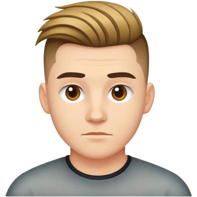 man with undercut hair emoji