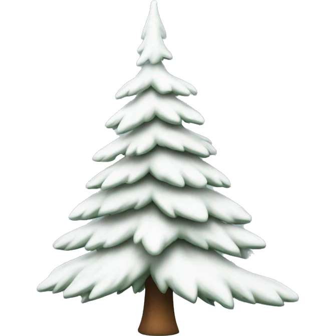  actual white fir christmas tree isolated.  emoji