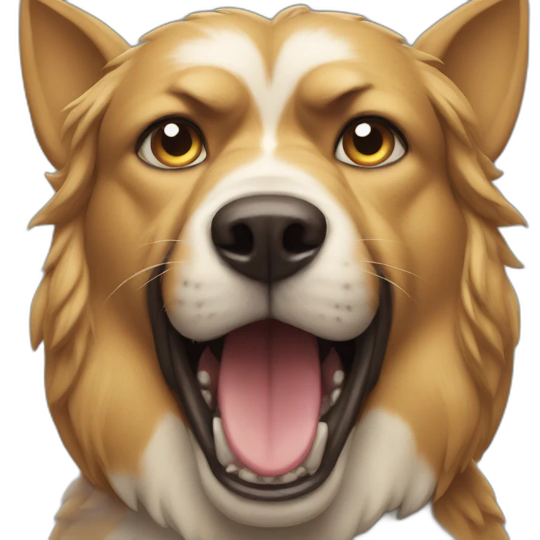 angry dog king emoji