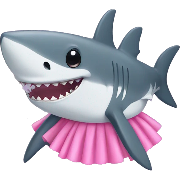 Shark with a tutu emoji