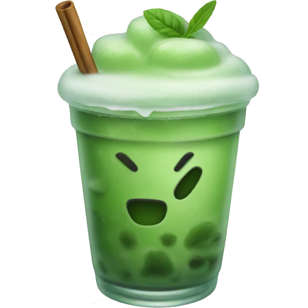 Iced matcha emoji