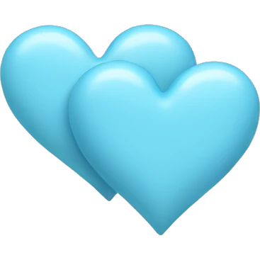 two pastel blue hearts emoji