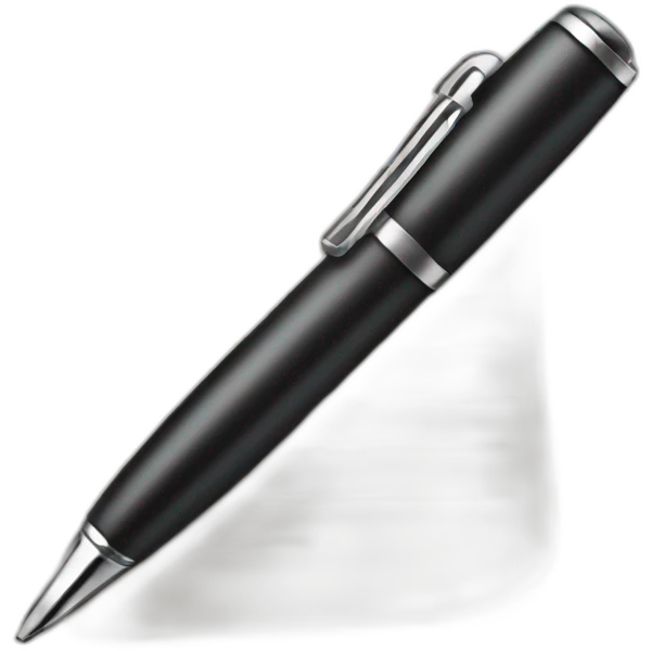 pen and paper floating emoji