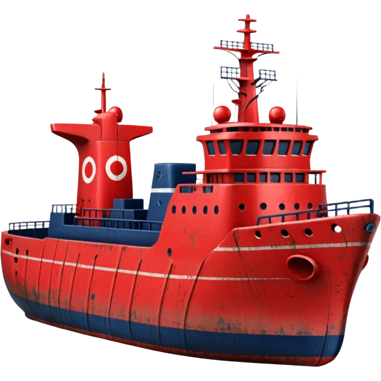 red navy ship emoji