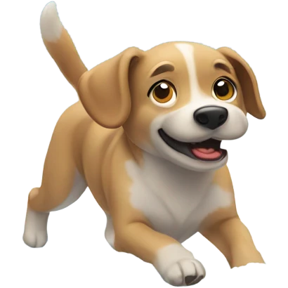 dog playing in snow emoji