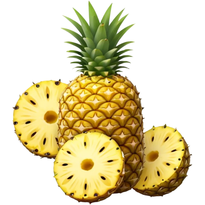 powerpoint logo  with pineapple slices emoji