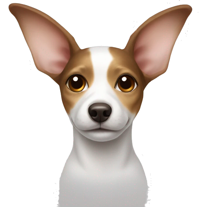 Brown and white rat terrier with halo and wings emoji