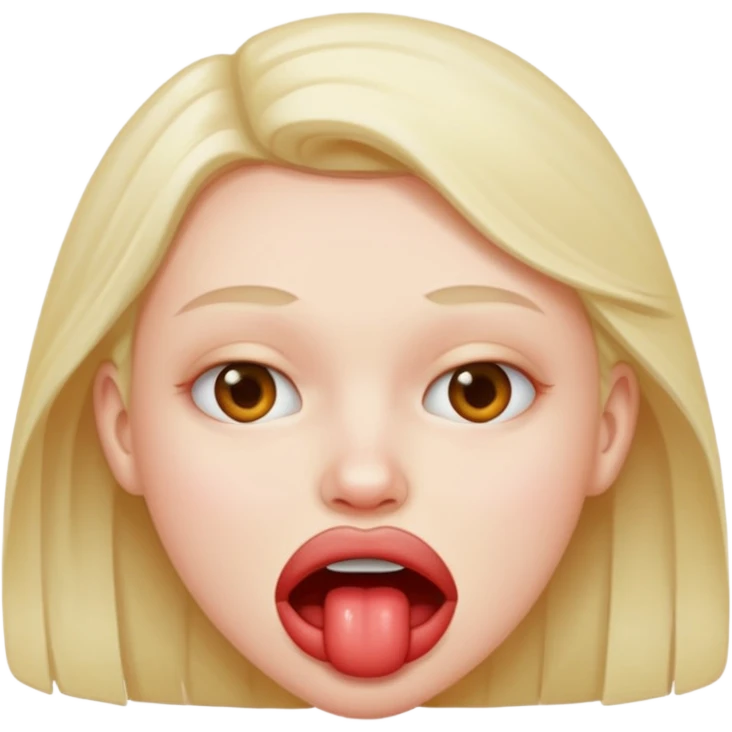 Biting lip emoji