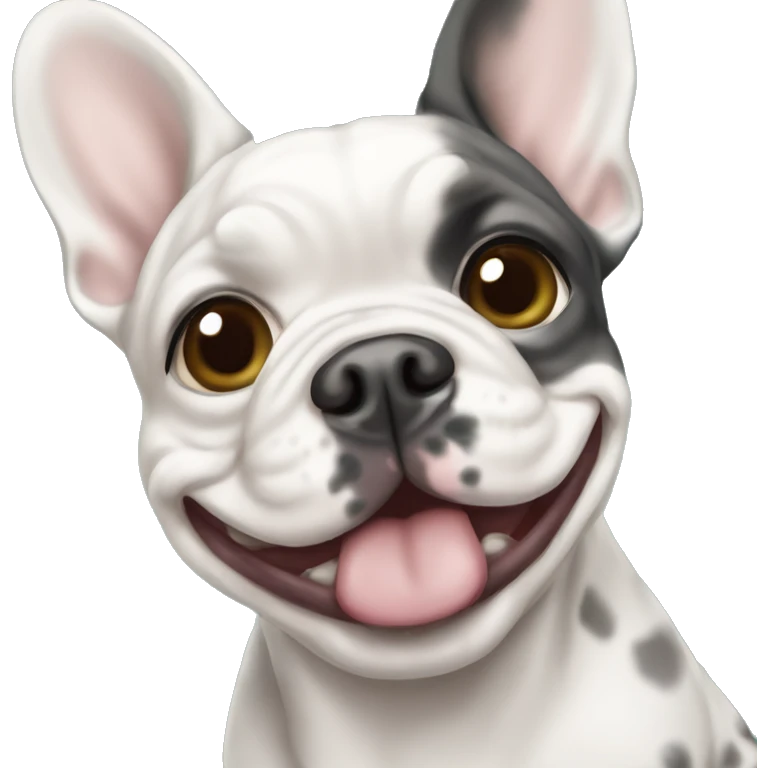 Merle frenchie with Hazel and teal eyes emoji