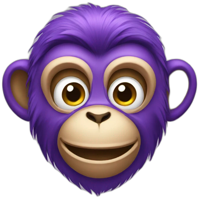 Purple monkey emoji