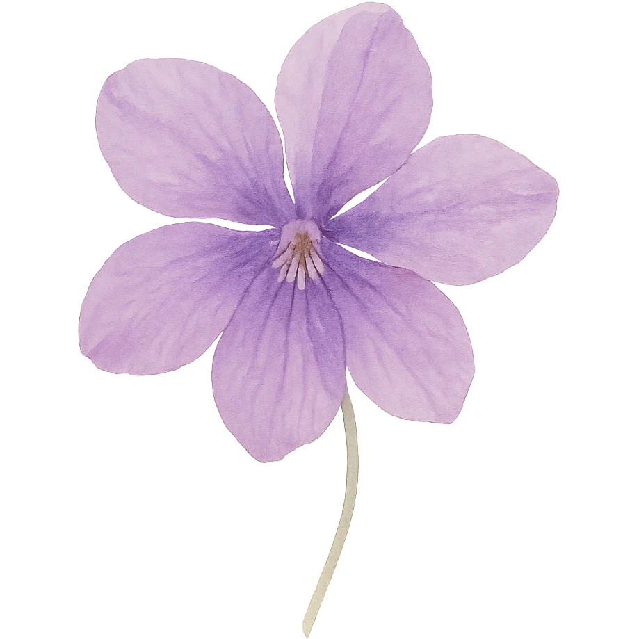 very detailed purple violet flower, delicate petals, vibrant purple hues, soft gradients, realistic botanical details emoji