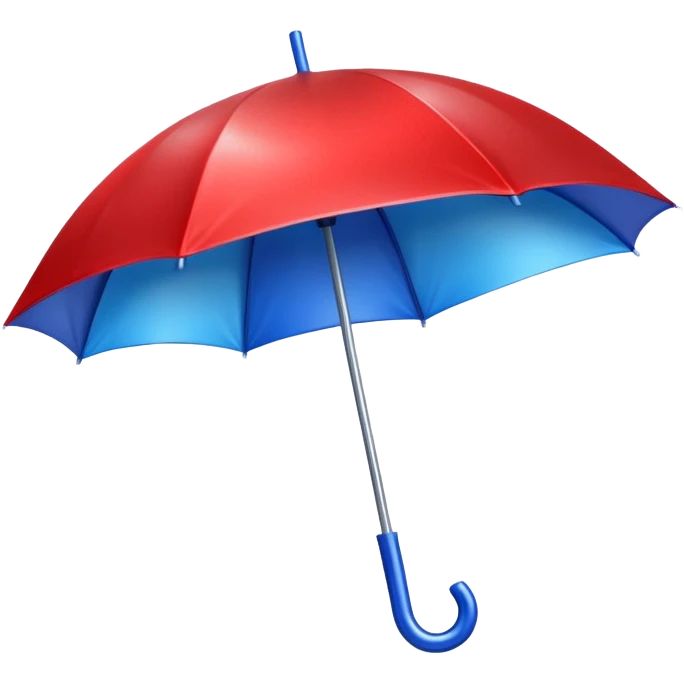 glitter red and blue umbrella emoji