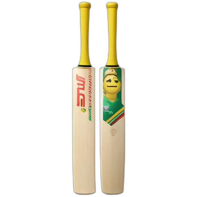 Cricket bat with Shubman written on it emoji