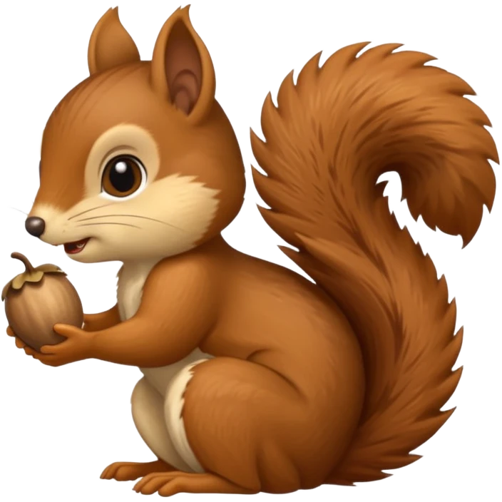 Long toothed squirrel swallows acorn, sleep emoji