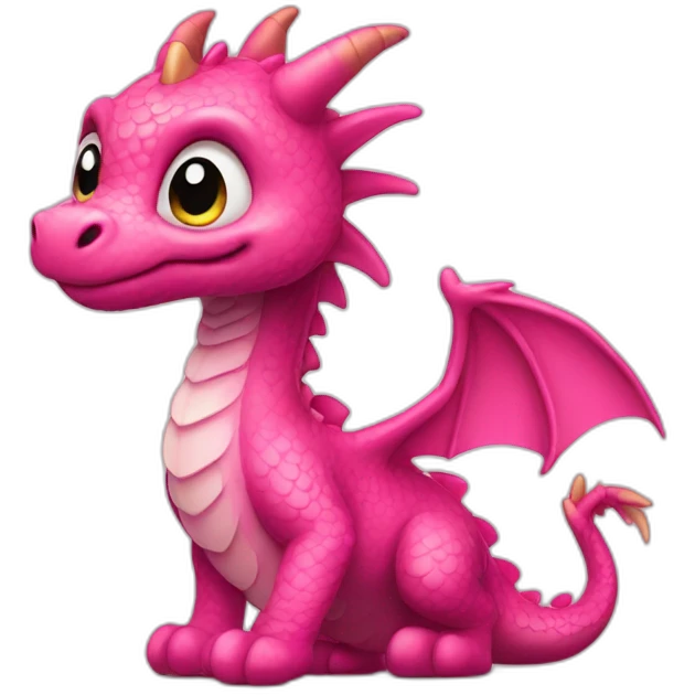 Cute pink dragon emoji