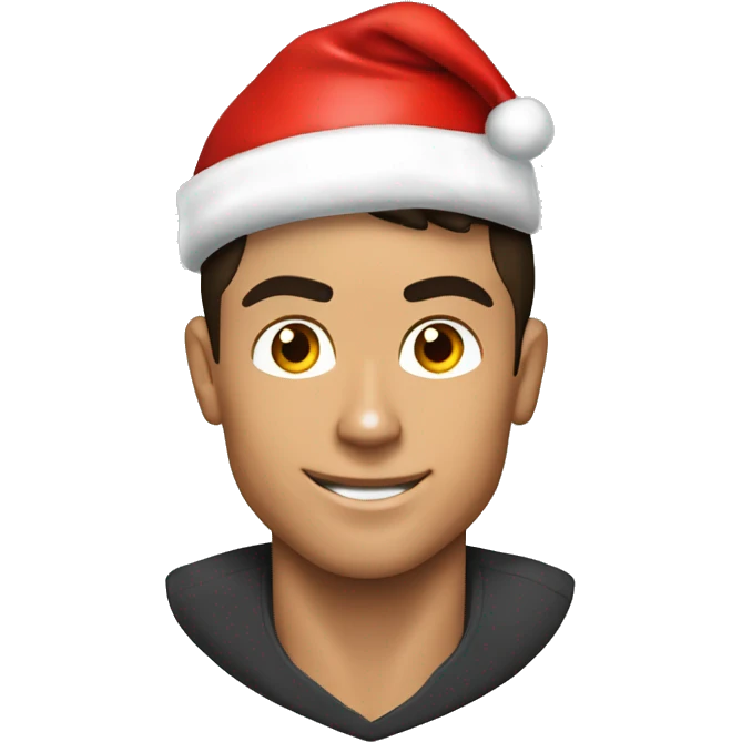 cristiano ronaldo with santa hat emoji